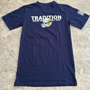 Vintage 2006 Notre Dame Football Tradition Double Sided Tee 17x28